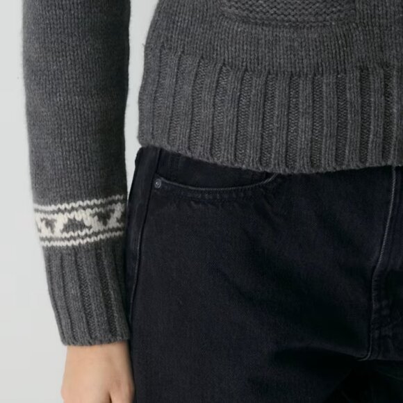 NWT Aritzia ECHO ZIP UP Heather Charcoal M - Picture 4 of 8